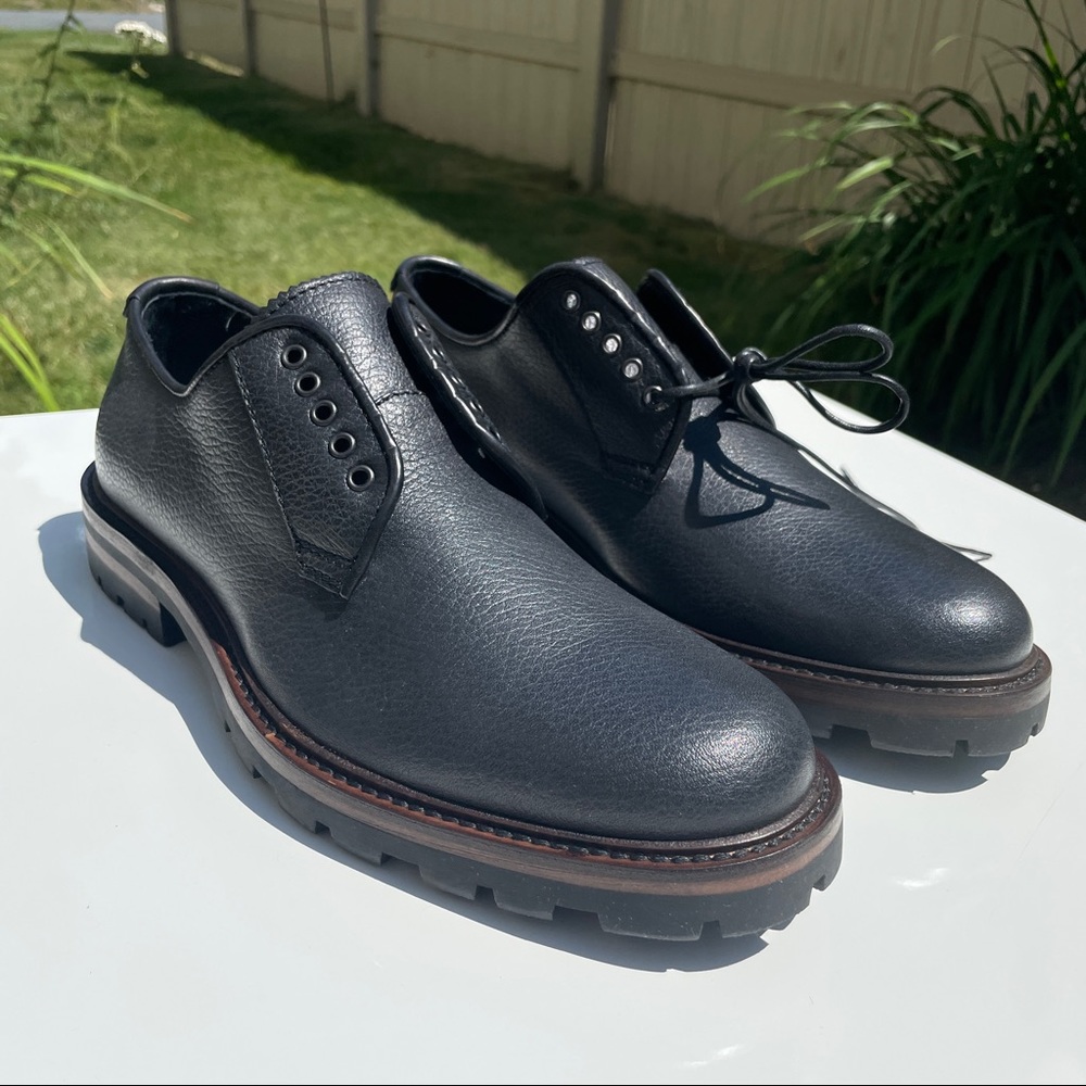 Men leather shoes. Made in Italy